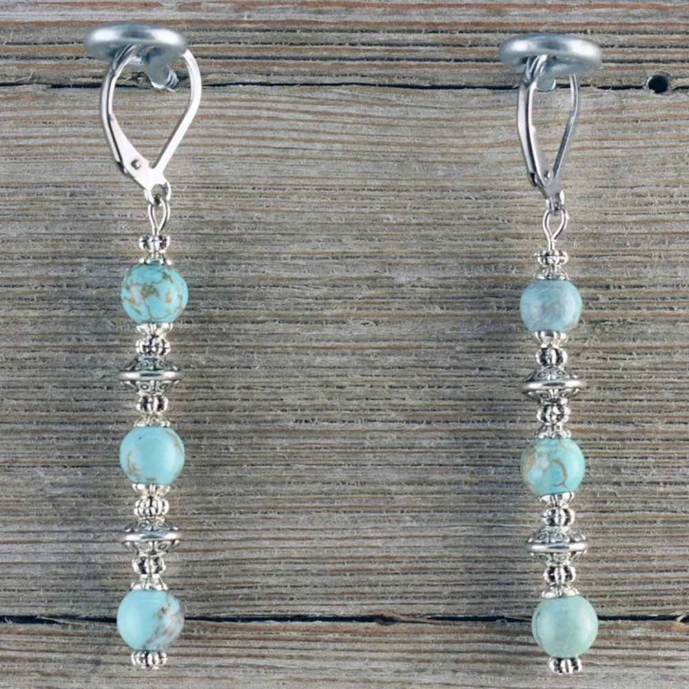Turquoise Ornate Design Cross Necklace